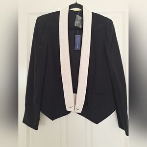 Rebecca Minkoff Becky Black White jacket Blazer size L